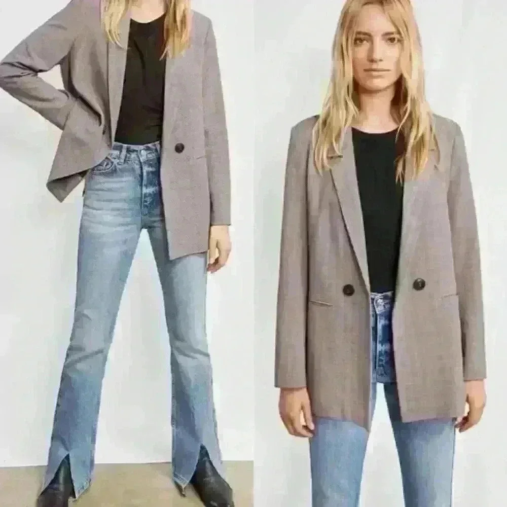 ANINE BING Madeline Oversized Plaid Blazer - Picture 11 of 14